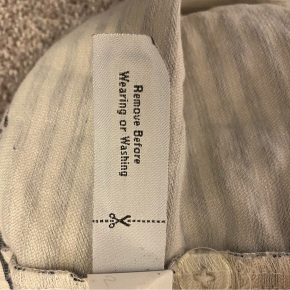 Madewell Women's Mini Skirt Size 4 Linen Blend Striped Pockets Front Closure GUC - Picture 12 of 12